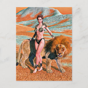 Postal Dama y León
