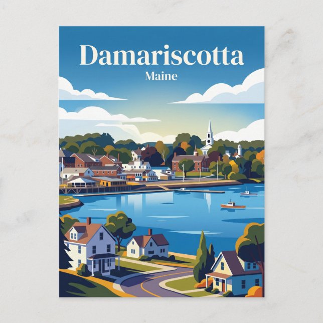 Postal Damariscotta EE. UU. (Anverso)