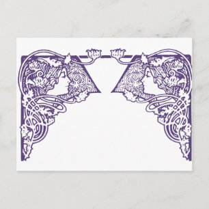 Postal Damas Art Nouveau personalizables