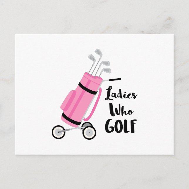 Postal Damas De Golf (Anverso)