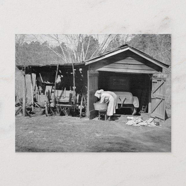 Postal Damas de Sunbonnet en el Día del Lavado, 1936 (Anverso)