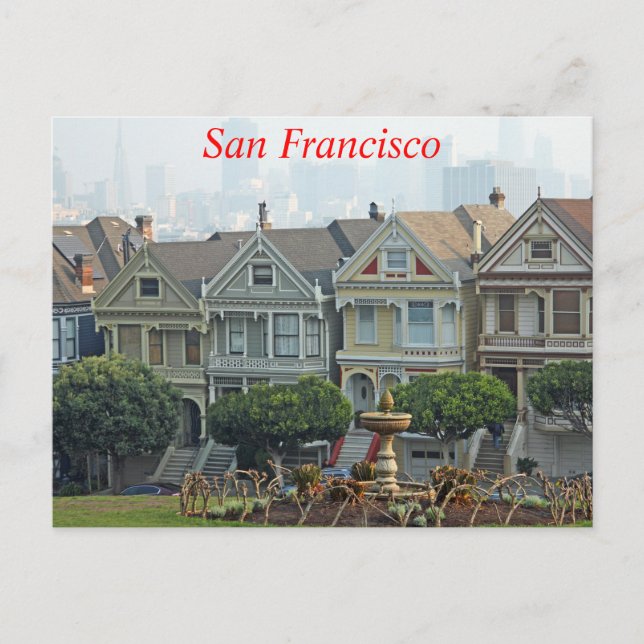 Postal Damas pintadas, San Francisco, California (Anverso)