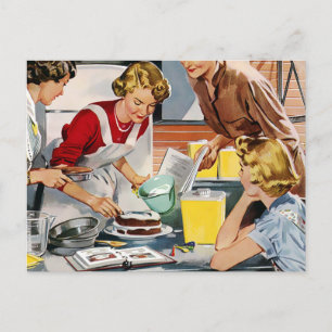 Postal Damas retro de cosecha