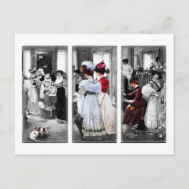 Postal damas victorianas de época