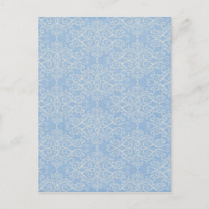POSTAL DAMASCO DECORATIVO AZUL CLARO DAMASK