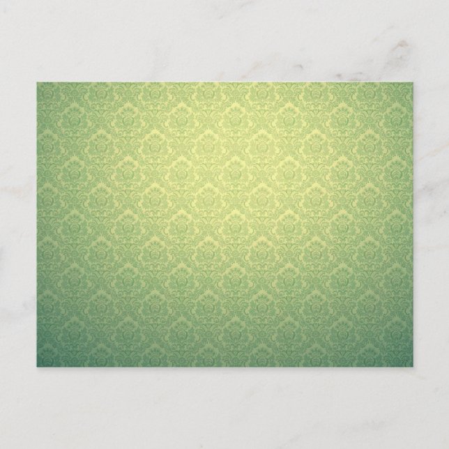 Postal Damasco verde victoriano (Anverso)