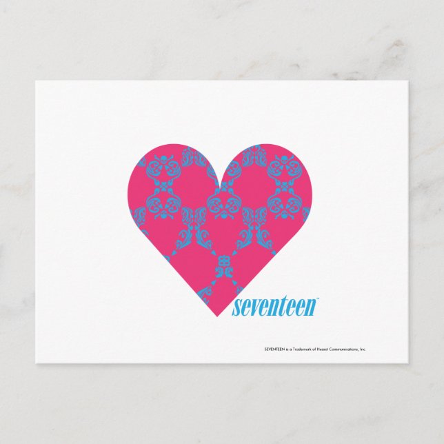 Postal Damask Aqua-Magenta 4 (Anverso)