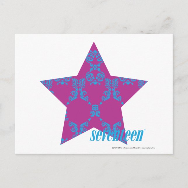 Postal Damask Aqua-Purple 3 (Anverso)