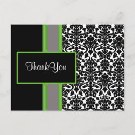 Postal damask lime Gracias Cartas