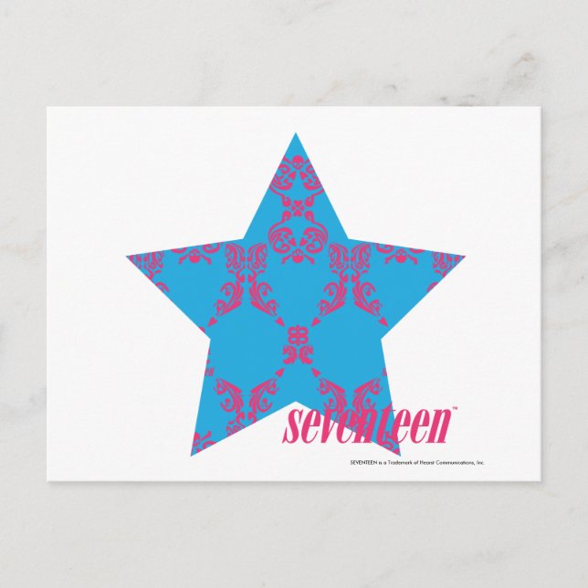 Postal Damask Magenta-Aqua 2 (Anverso)