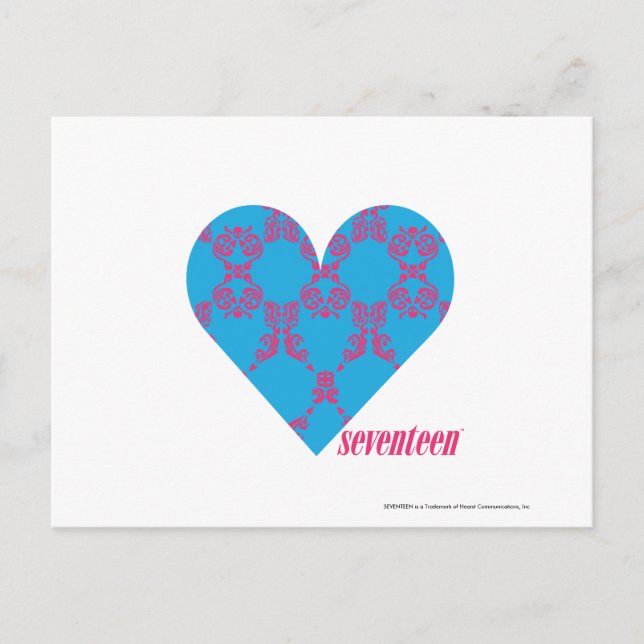 Postal Damask Magenta-Aqua 3 (Anverso)