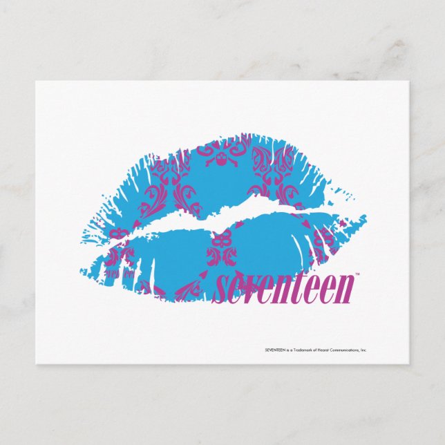 Postal Damask Purple-Aqua (Anverso)