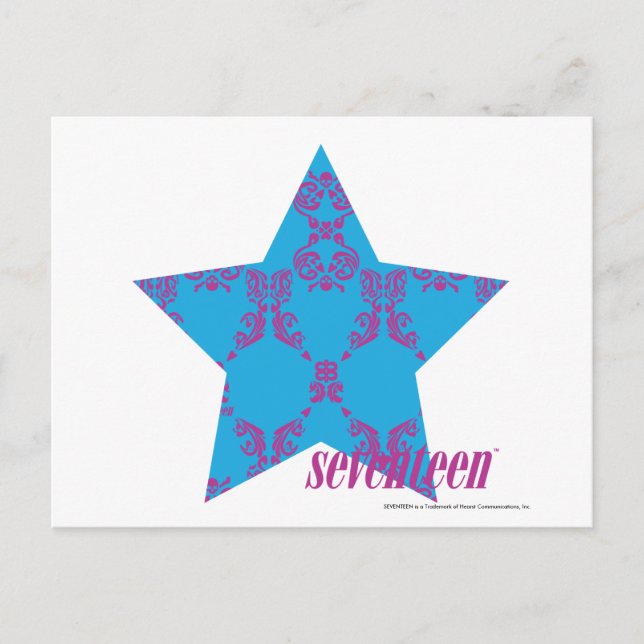Postal Damask Purple-Aqua 2 (Anverso)