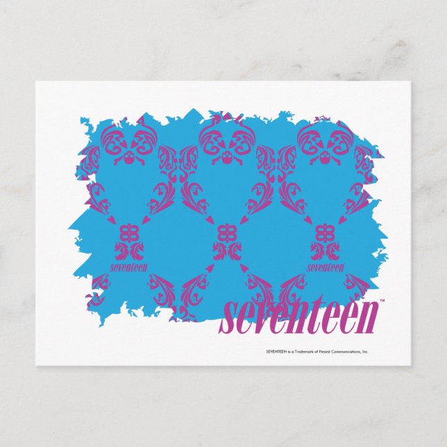 Postal Damask Purple-Aqua 4 (Anverso)