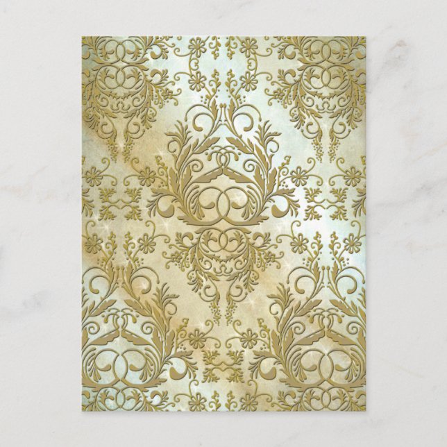 Postal Damask Wildflowers, ESTRELLAS MAÑANAS (Anverso)