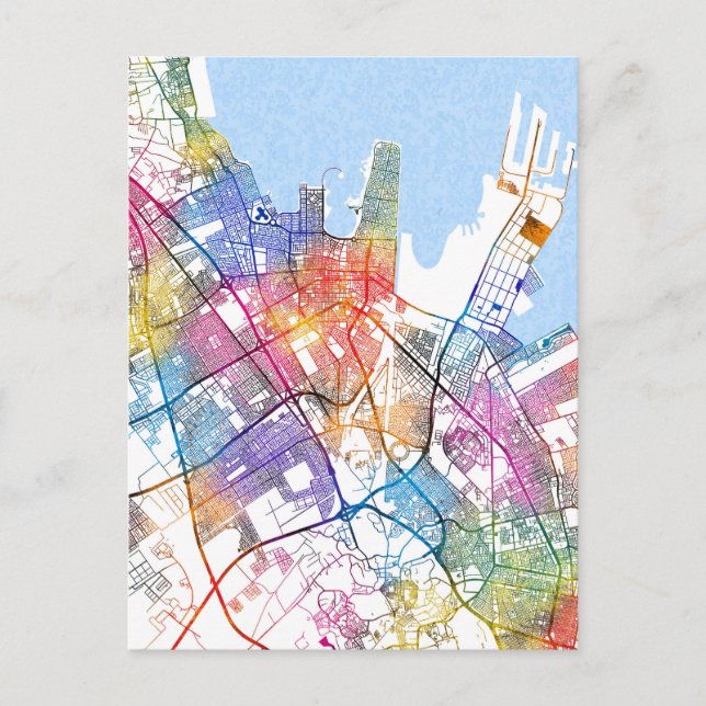 Postal Dammam Saudi Arabia City Map (Anverso)