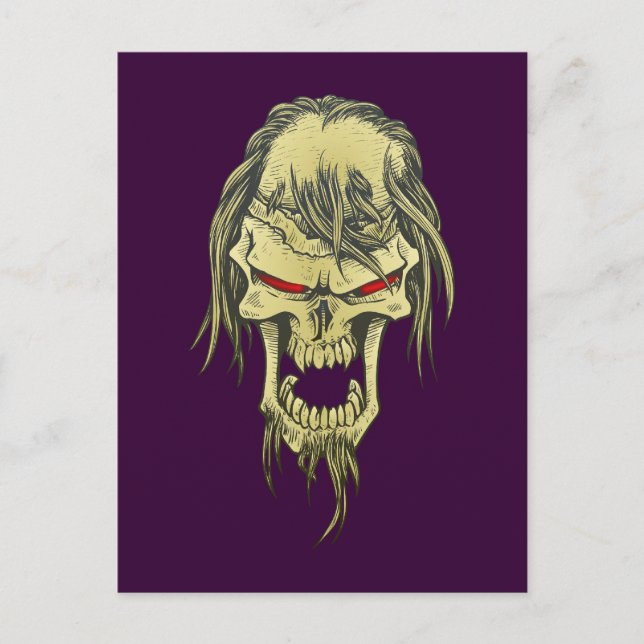 Postal Dämonenschädel Totenkopf demon skull (Anverso)