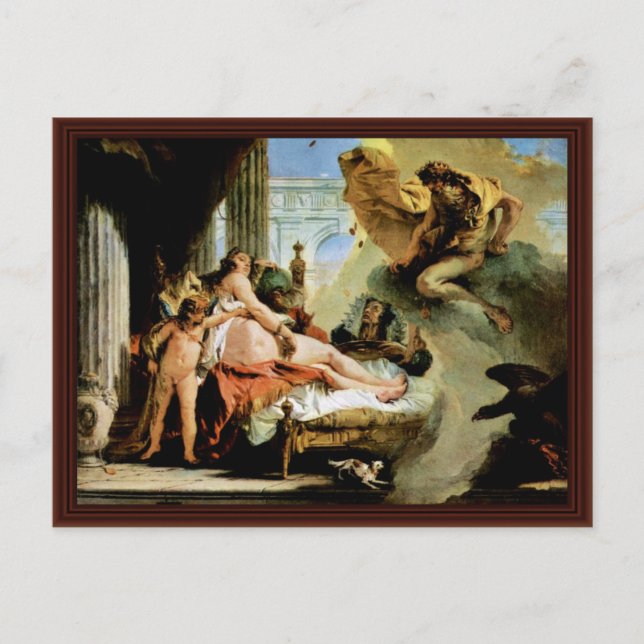 Postal Danae Y Zeus Por Tiepolo Giovanni Battista (Anverso)