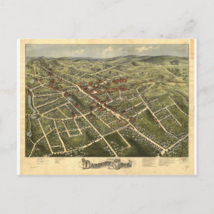 Postal Danbury Connecticut en 1875