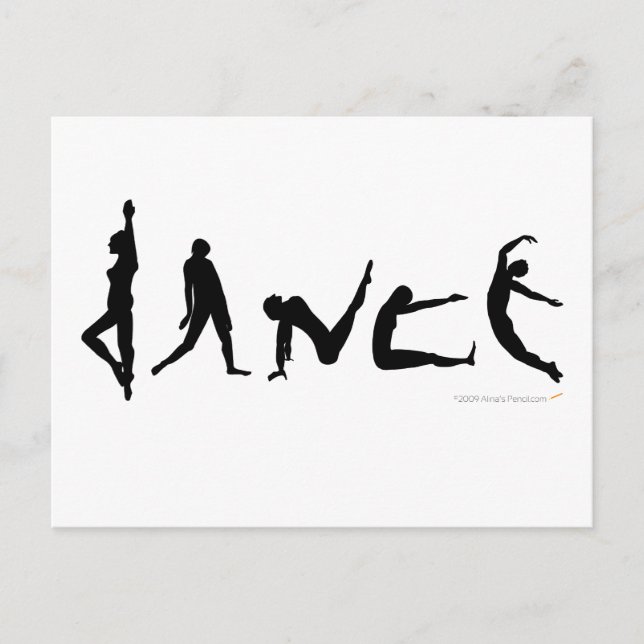 Postal Dance Dancing Silhouette Design (Anverso)