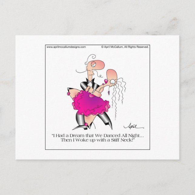 Postal DANCED ALL NOCHE Personalizado Postcard por April  (Anverso)