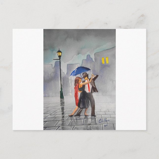 POSTAL DANCING COUPLE UMBRELLA (Anverso)