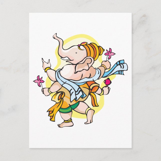 Postal Dancing Ganesha (Anverso)