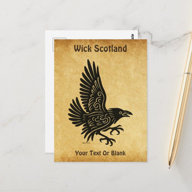 Postal Dancing Norse Raven (Anverso/Reverso In Situ)