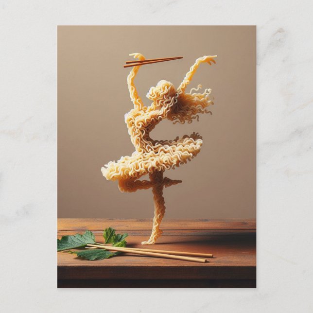Postal Dancing Ramen Woman (Anverso)
