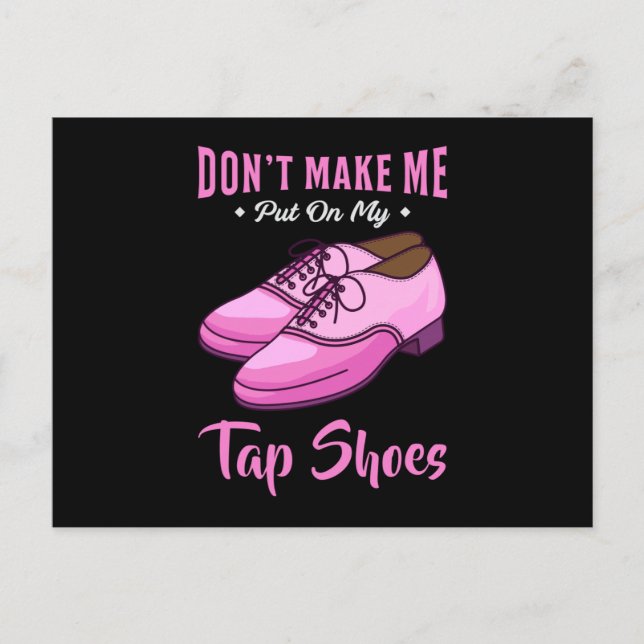 Postal Dancing Tap Shoes Queen Dancer Disco Regalo de bal (Anverso)