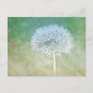 Postal Dandelion Wish Dreamy Design