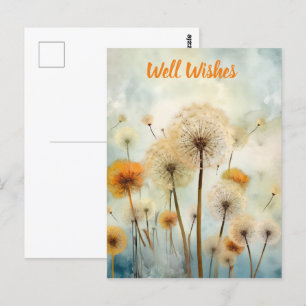 Postal Dandelions acuarela