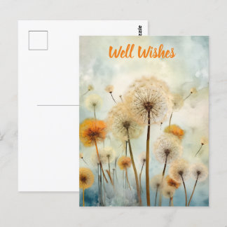 Postal Dandelions acuarela