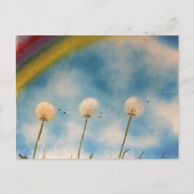 Postal Dandelions in the Wind (Anverso)