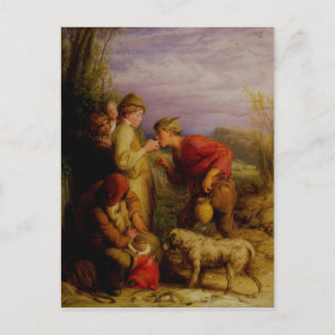 Postal Dando un bocado