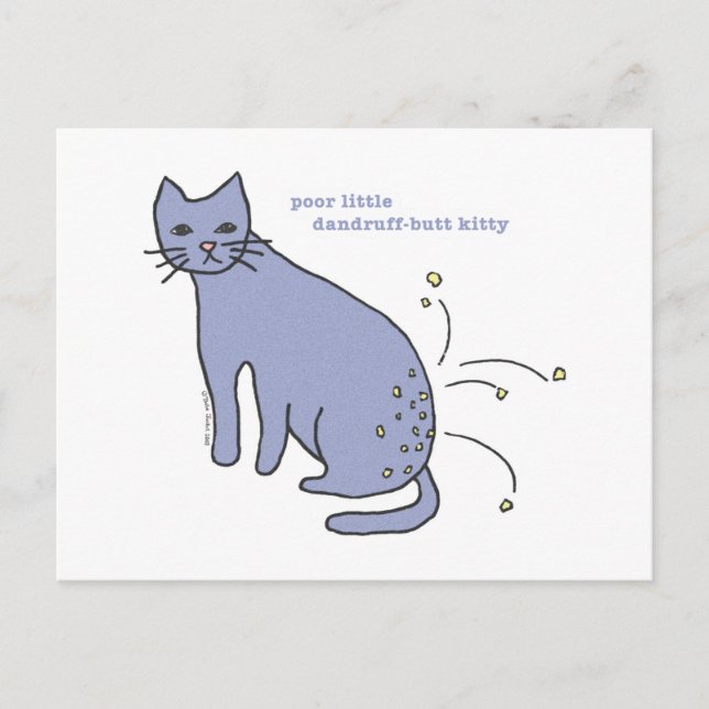 Postal "Dandruff-Butt Kitty" (Anverso)