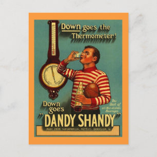 Postal DANDY SHANDY Bebida Anuncio de cosecha Re~PC
