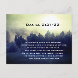 Postal Daniel 2:21-22 Cambia de época y estación