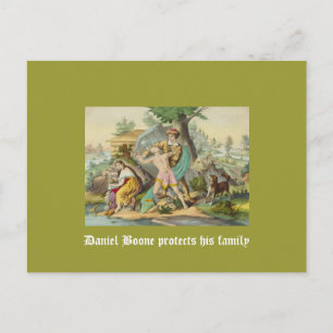 Postal Daniel Boone protege a su familia