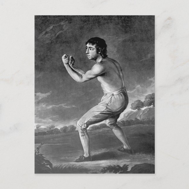 Postal Daniel Mendoza, grabado por Henry Kinsbury, 1789 (Anverso)