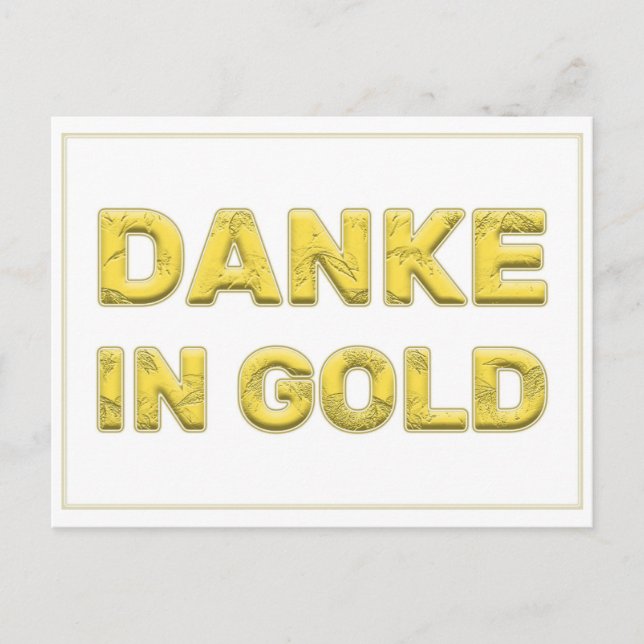 Postal Danke in Gold! (Anverso)