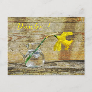 Postal Danke mit einer Narzisse