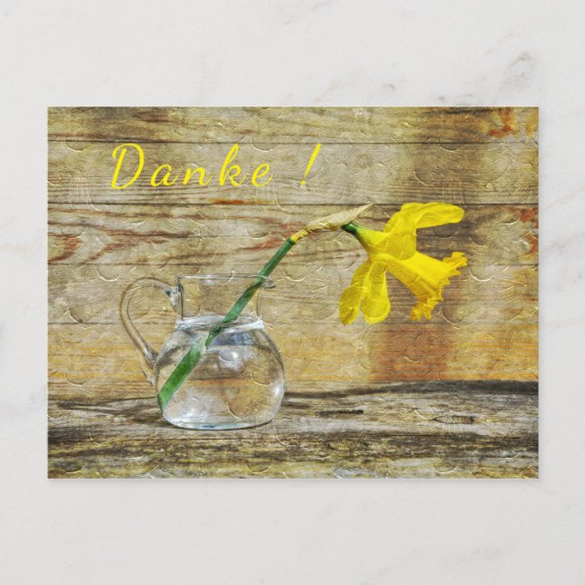 Postal Danke mit einer Narzisse (Anverso)