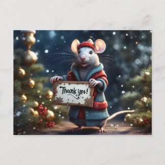 Postal Danksagung der kl. Ratte