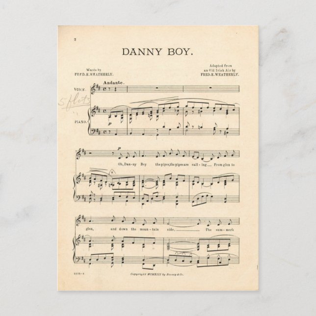 Postal Danny Boy 1 (Anverso)