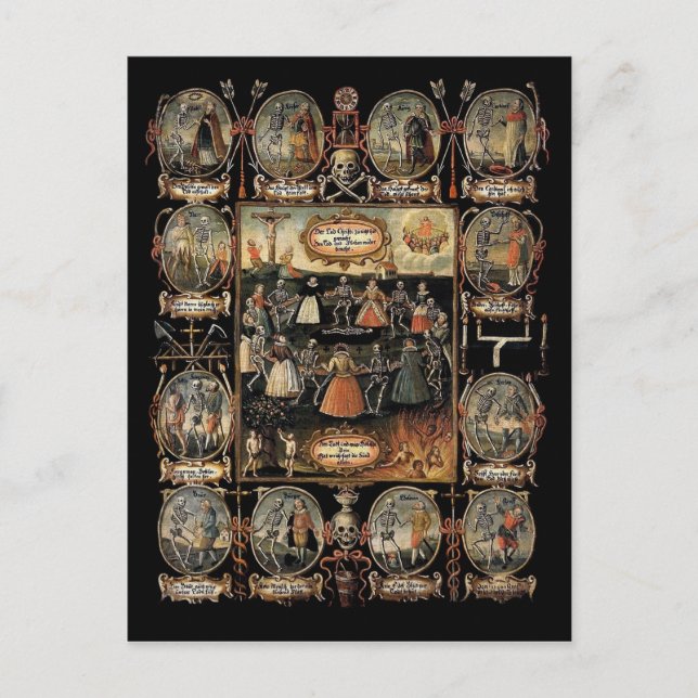 Postal Danse Macabre (Anverso)