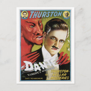 Postal Dante ~ Acto mágico mago mago mago de Europa