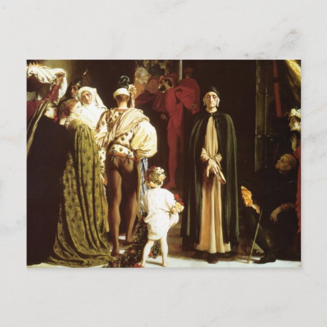 Postal Dante en el exilio (Anverso)