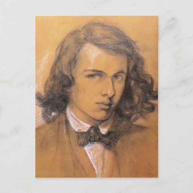 Postal Dante Gabriel Rossetti- Autorretrato (Anverso)