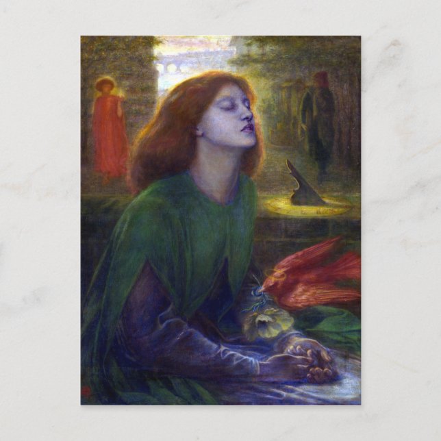 Postal Dante Gabriel Rossetti Beata Beatrix (Anverso)